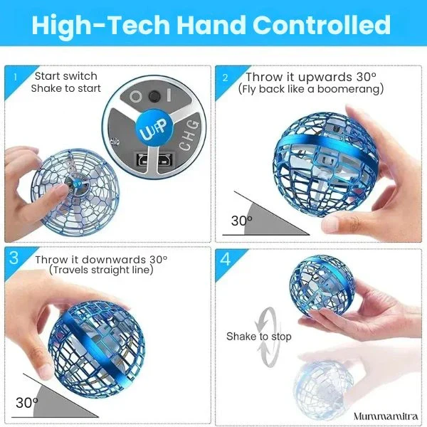 FizzyFlyer™ | 360° LED Flying Ball For Kids - Image 4