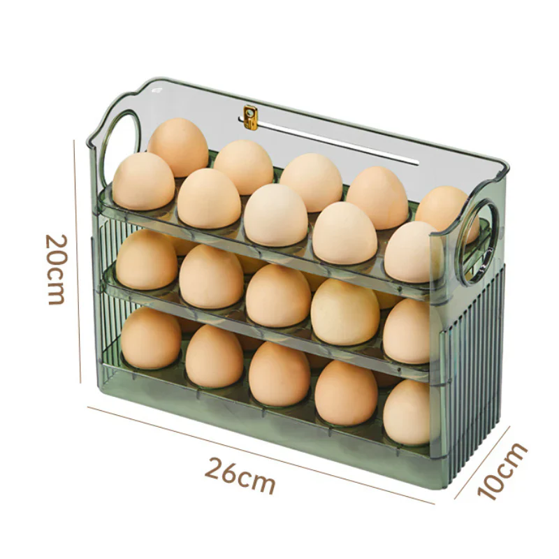 Flippable Egg Rack | Smart, Space-Saving Storage for Eggs | Stores 30 Eggs - Image 3
