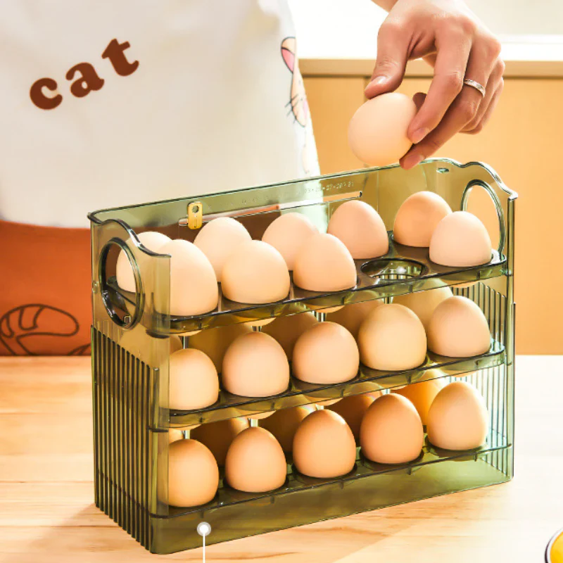 Flippable Egg Rack | Smart, Space-Saving Storage for Eggs | Stores 30 Eggs - Image 6