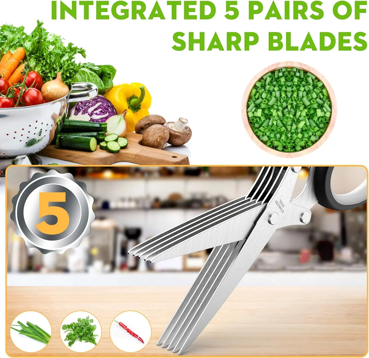 GarnishPro™ | The 5-Blade Precision Herb Cutter - Image 9