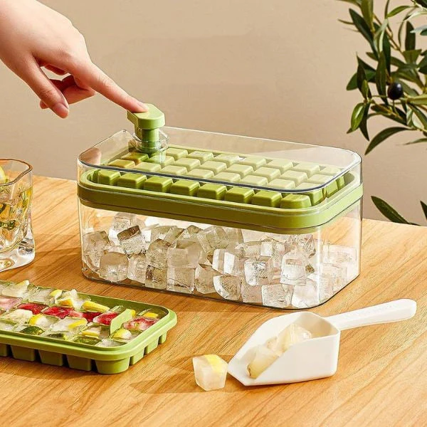 IcePop™ -  Dual-Layer Ice Tray with Scoop | Instant Demolding | Stackable & Spill-Proof - Image 2