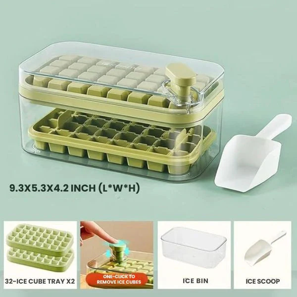 IcePop™ -  Dual-Layer Ice Tray with Scoop | Instant Demolding | Stackable & Spill-Proof - Image 4