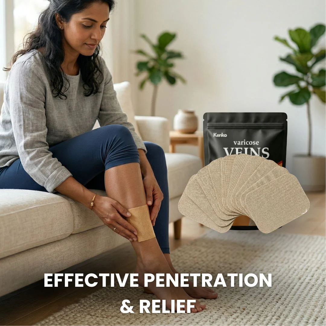 Kenko™ Spider & Varicose Vein Patches | Natural Herbal Therapy for Swelling, Fatigue & Vein Health - Image 2