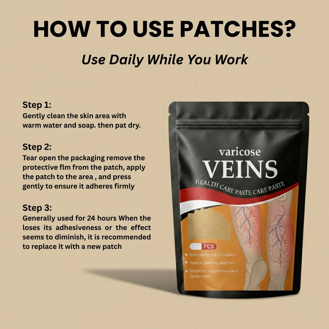 Kenko™ Spider & Varicose Vein Patches | Natural Herbal Therapy for Vein Health - Image 3