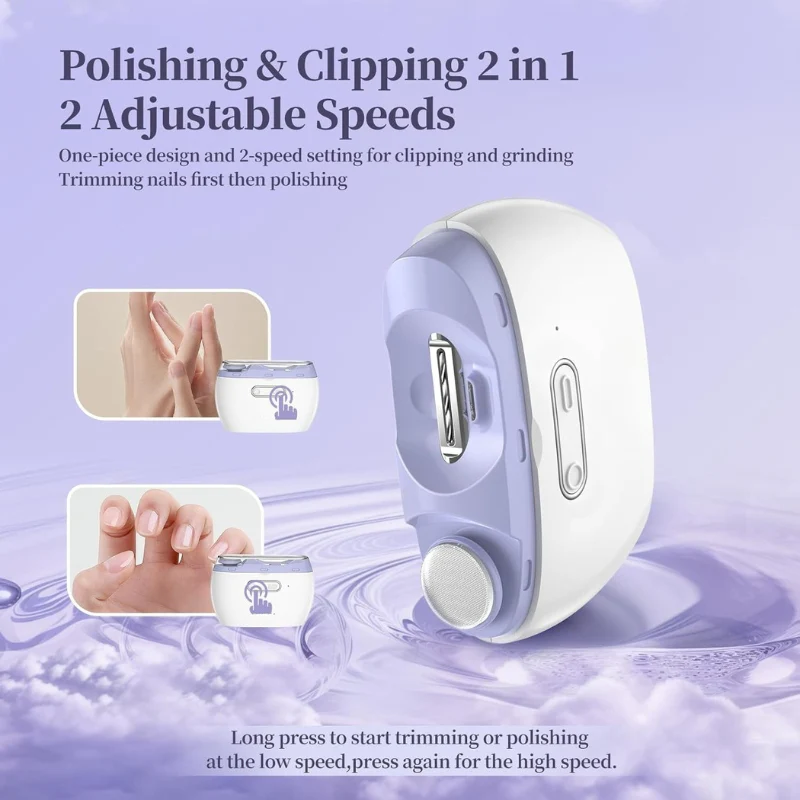 NailPro™ – 3-in-1 Electric Nail Clipper & Polisher with LED Light - Image 2