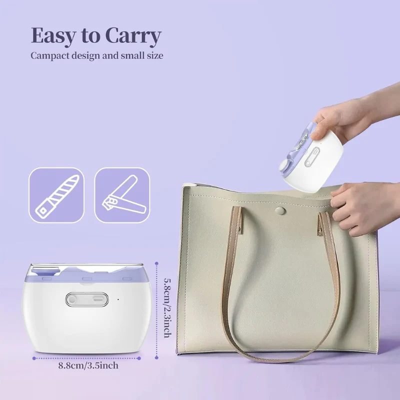 NailPro™ – 3-in-1 Electric Nail Clipper & Polisher with LED Light - Image 9
