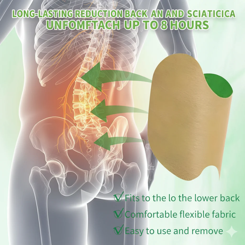 OrthoVeda™ Herbal Sciatica Pain Relief Patches – Fast, Natural Relief for Nerve Pain & Lower Back Discomfort - Image 2