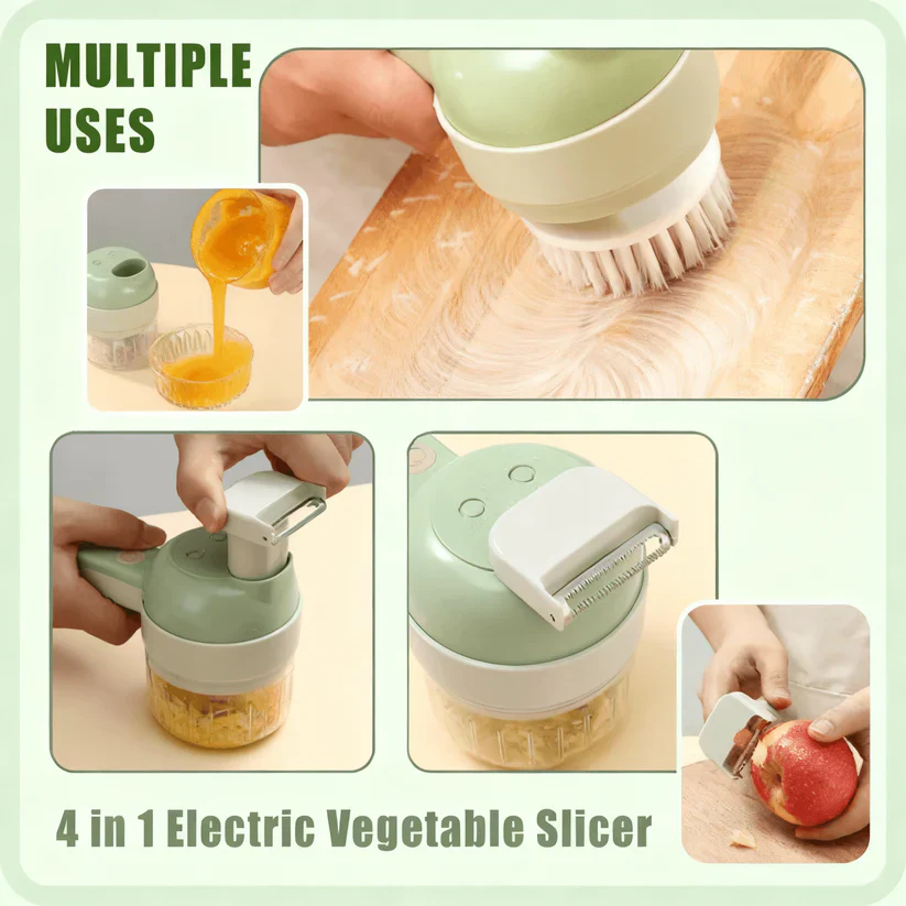 QuickPrep | 4 in 1 Electric Veggie Cutter - Image 6