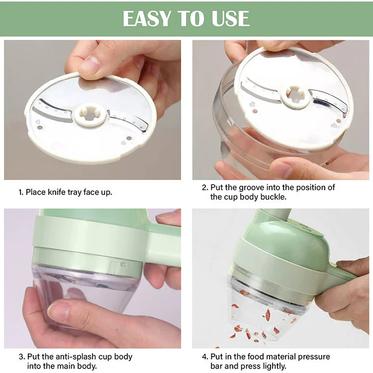 QuickPrep | 4 in 1 Electric Veggie Cutter - Image 7