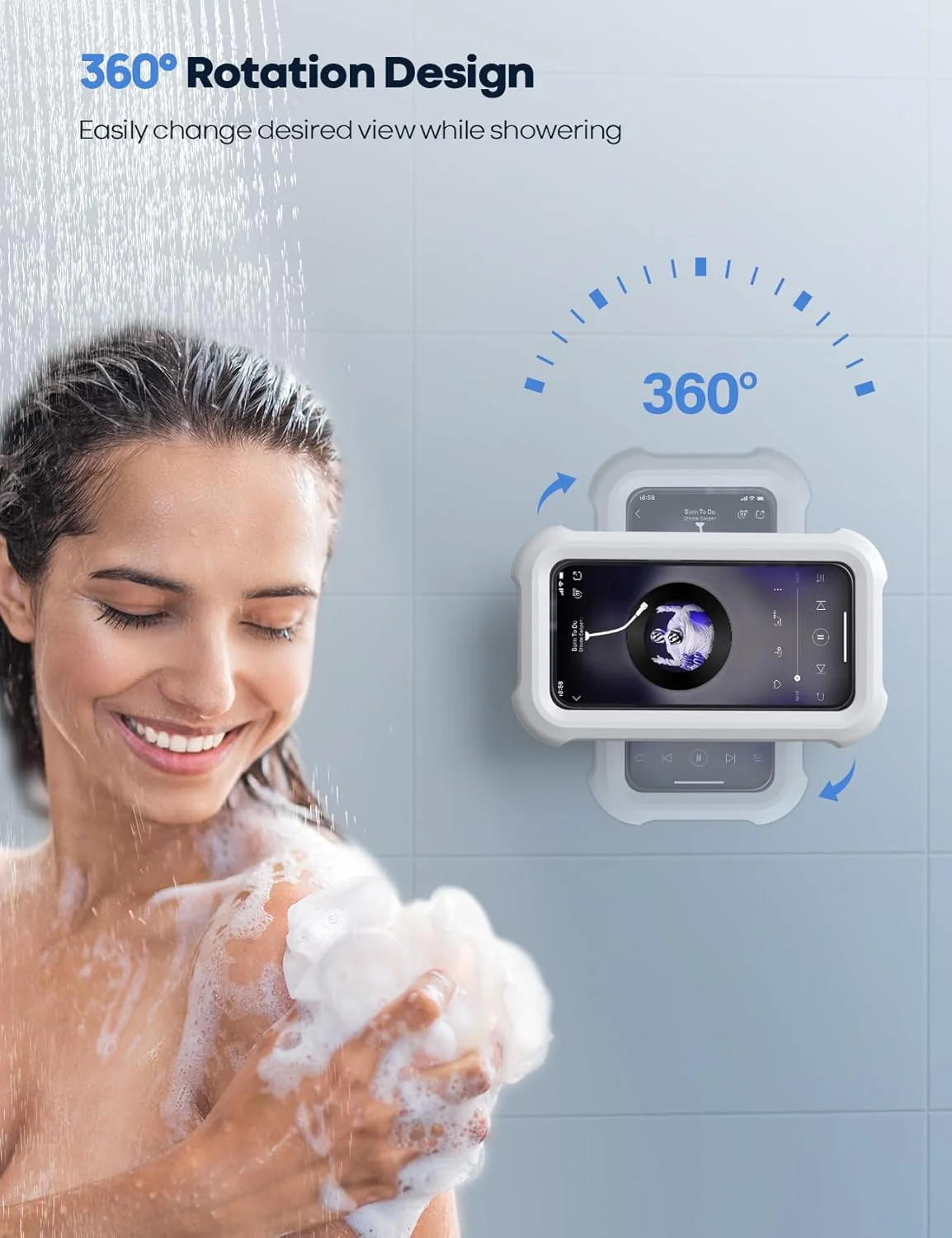 ShowerPod™ | 480° Waterproof Phone Mount for Bathroom - Image 14
