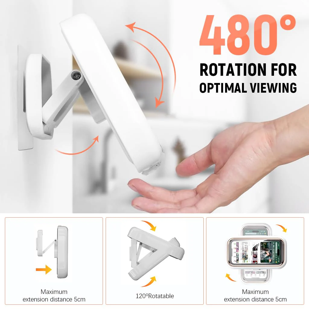 ShowerPod™ | 480° Waterproof Phone Mount for Bathroom - Image 6