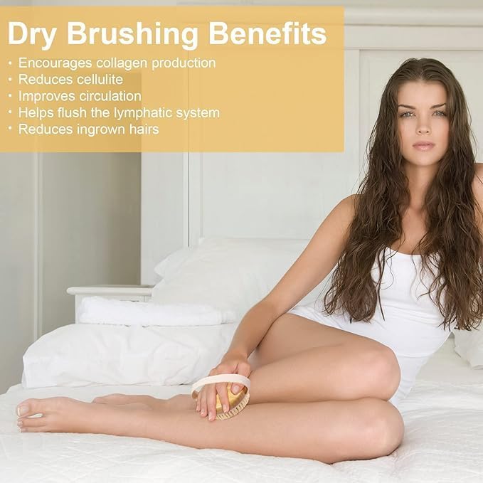 Body Depuffing Wood Brush | Accupressure Nodes | Relieves Cellulite - Image 3