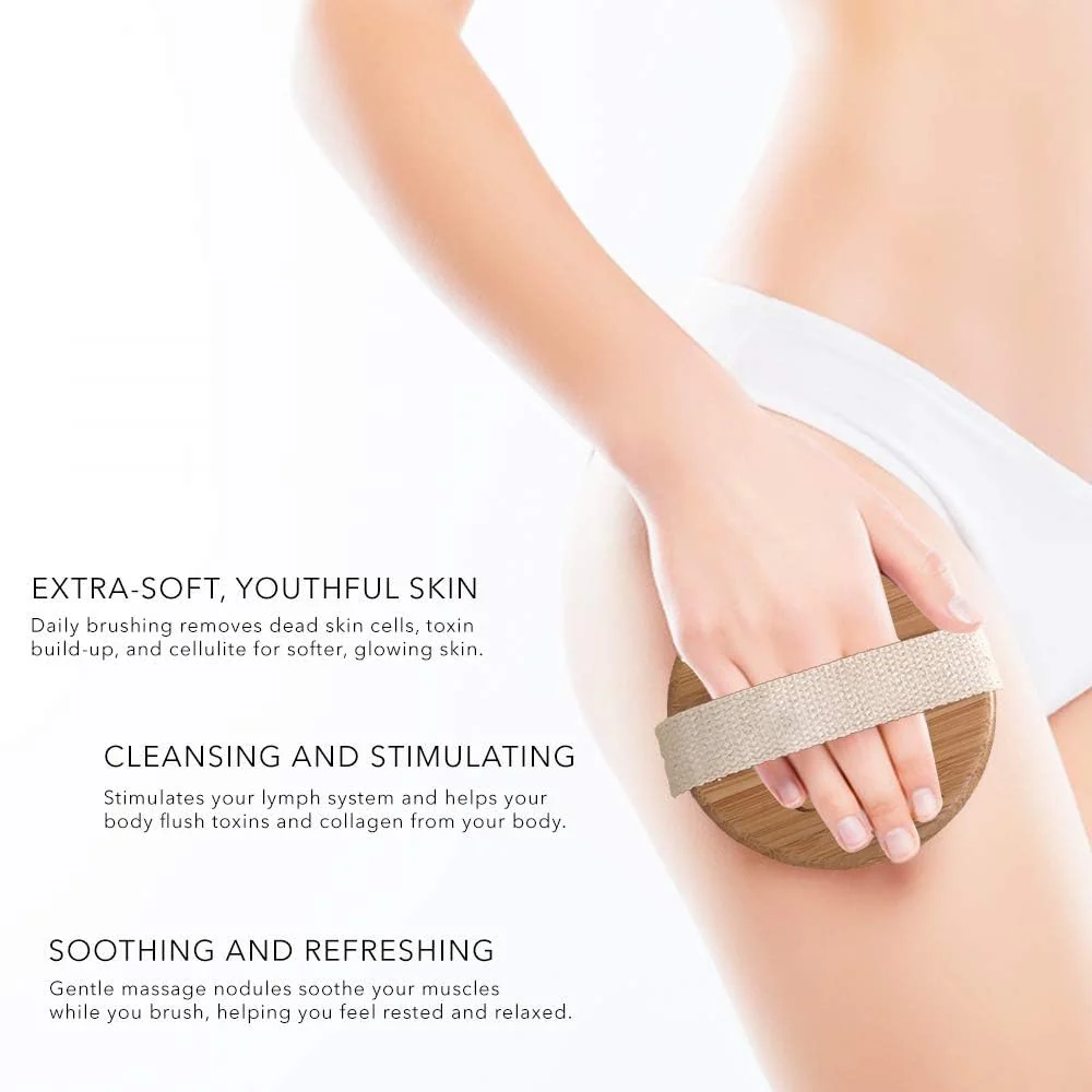 Body Depuffing Wood Brush | Accupressure Nodes | Relieves Cellulite - Image 4