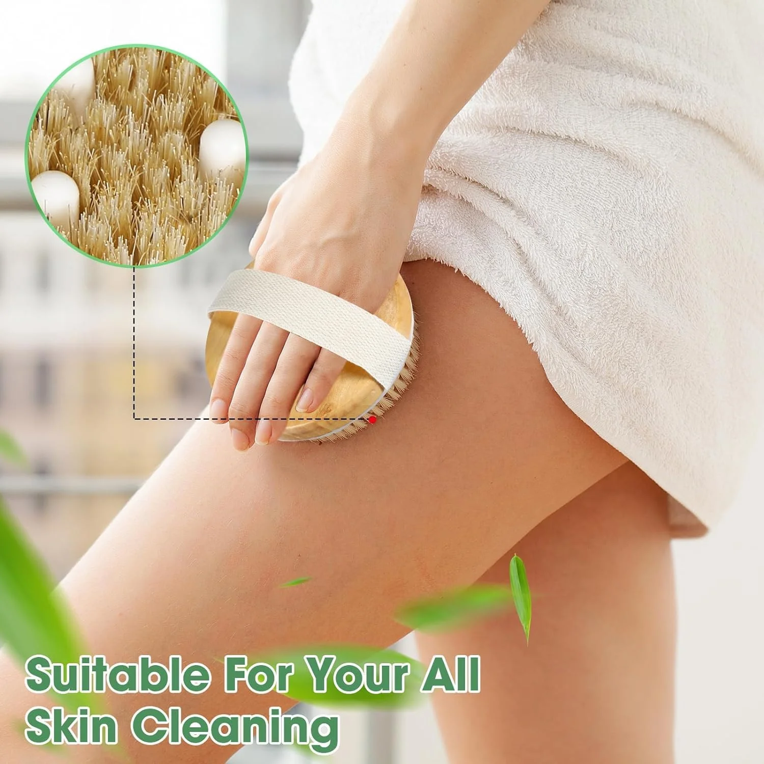 Body Depuffing Wood Brush | Accupressure Nodes | Relieves Cellulite - Image 5