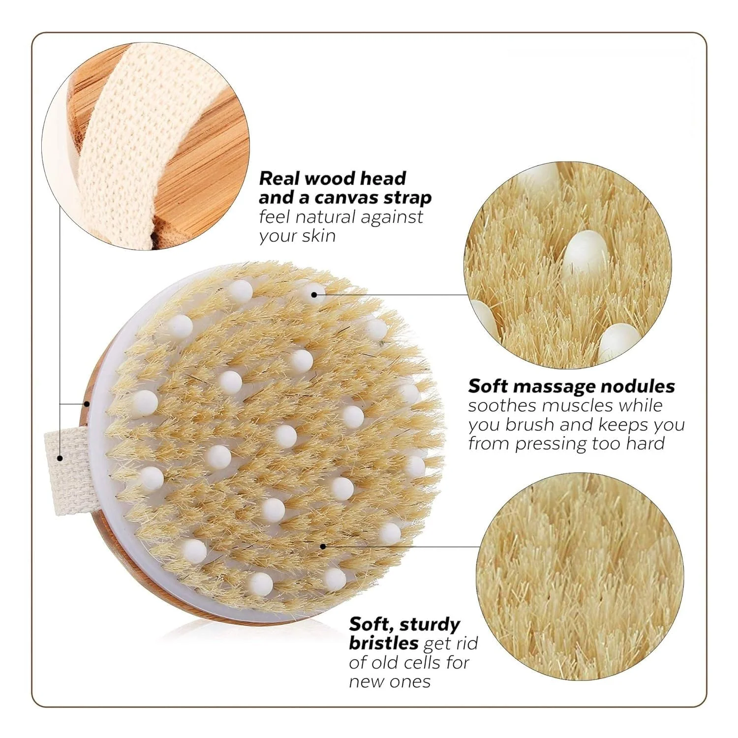 Body Depuffing Wood Brush | Accupressure Nodes | Relieves Cellulite - Image 6