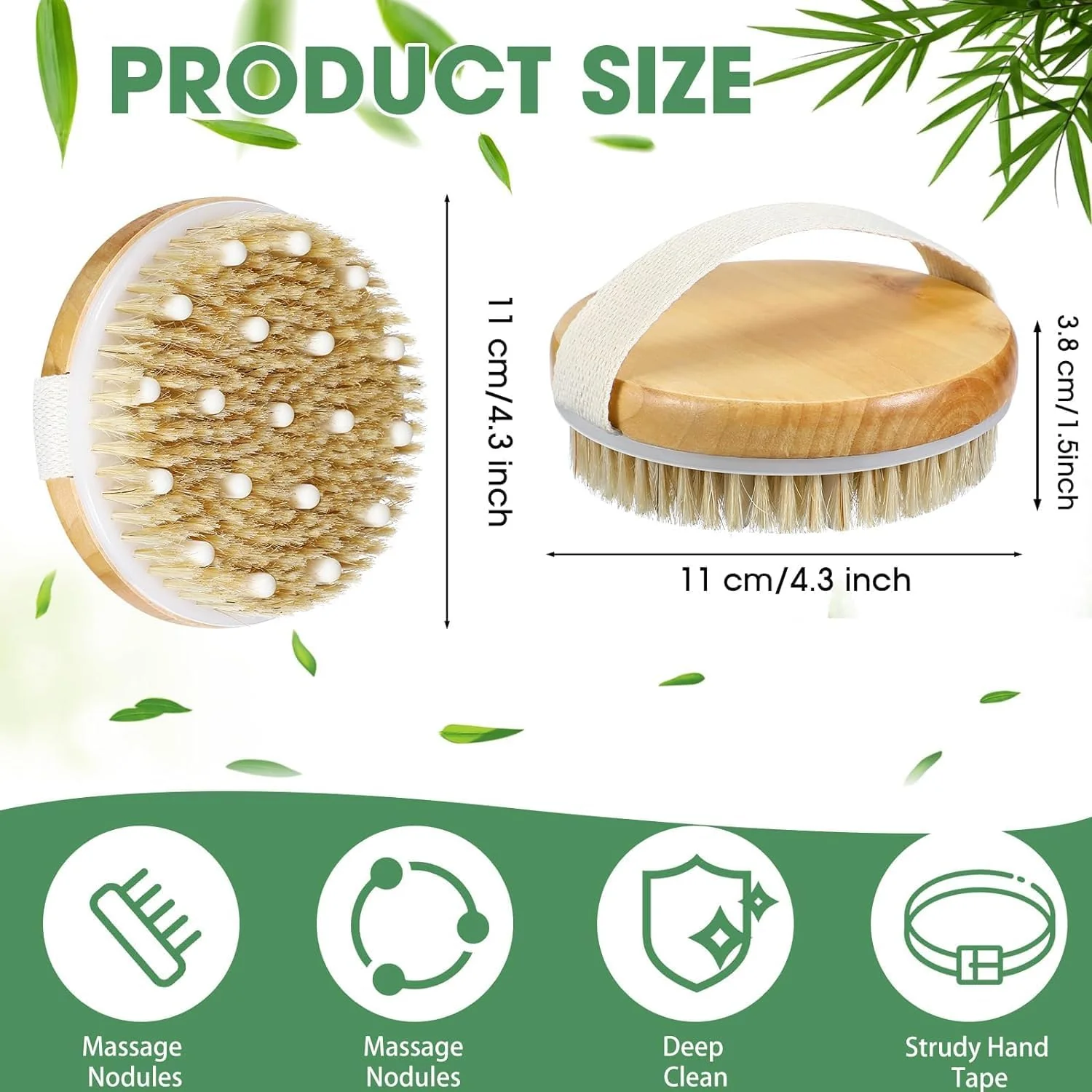 Body Depuffing Wood Brush | Accupressure Nodes | Relieves Cellulite - Image 8