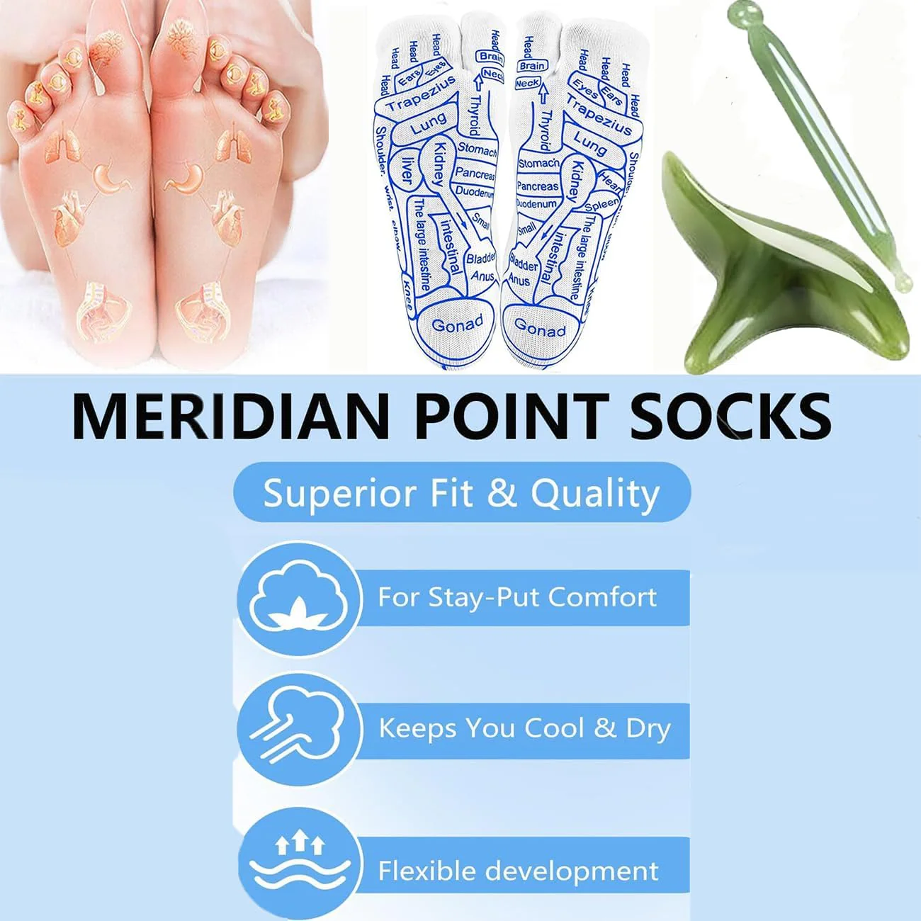 SoleMap™ – Reflexology Socks + Acupoint Massage Pen | Full Body Relief at Your Fingertips - Image 3