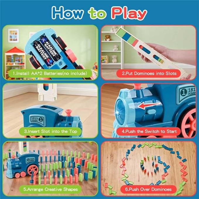 TrailCraft™ | Train Toy Domino Set For Kids - Image 3